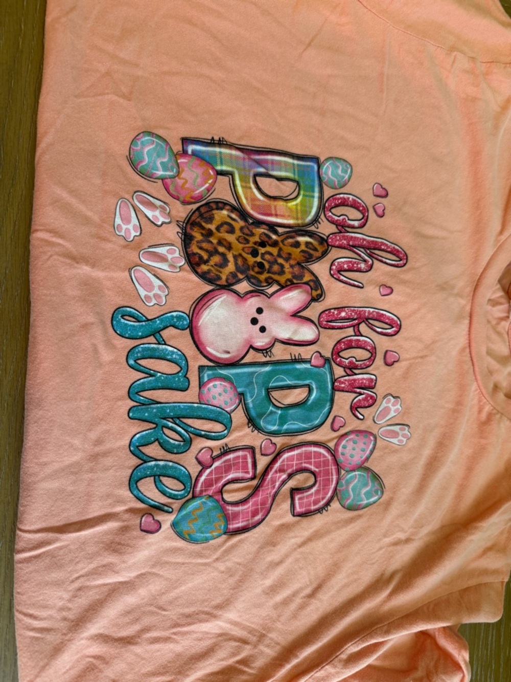 Bella Canvas Peach Short-Sleeve 'Bunny Peep' Graphic Tee